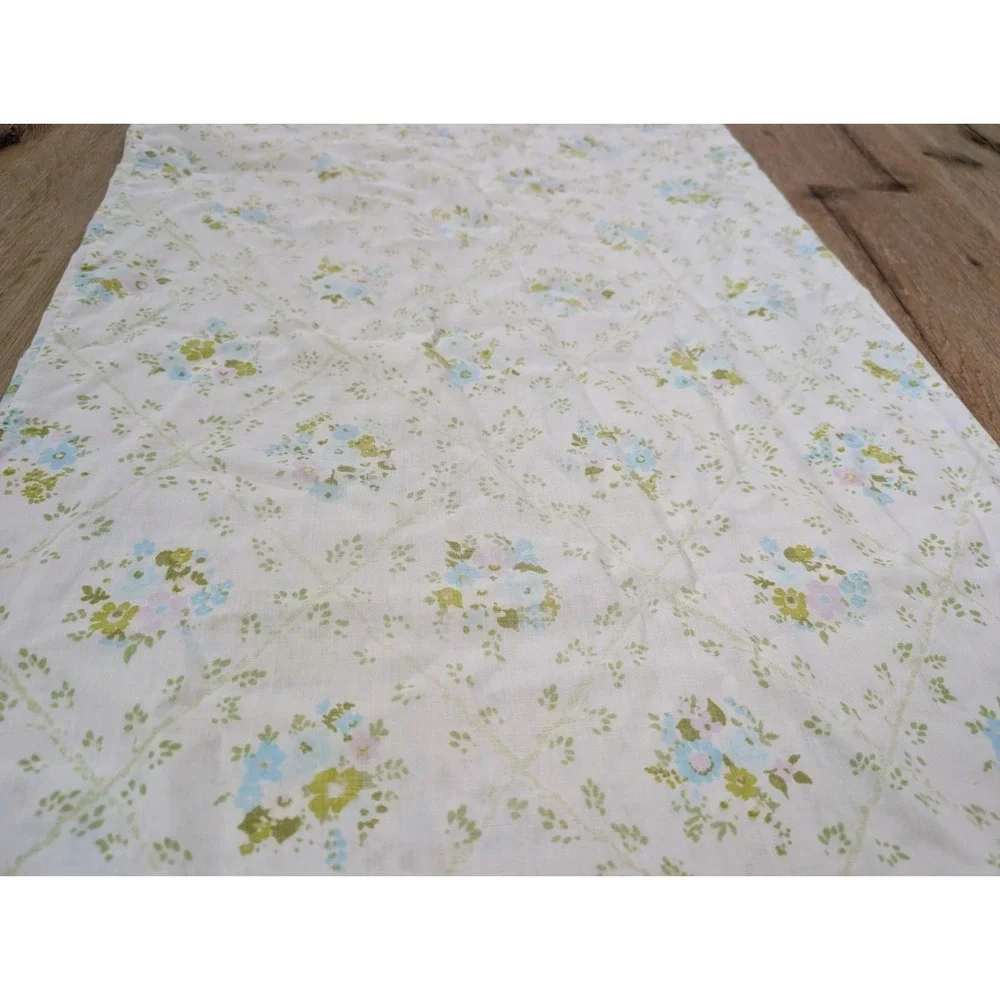 Vtg‎ Cannon Monticello Standard Pillowcase No-Iron Muslin Plantation Bouquet